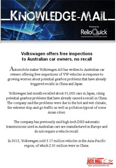 Volkswagen offers free inspections to Australian car owner, no recall