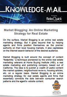 Market Blogging: An Online Marketing Strategy for Real Estate